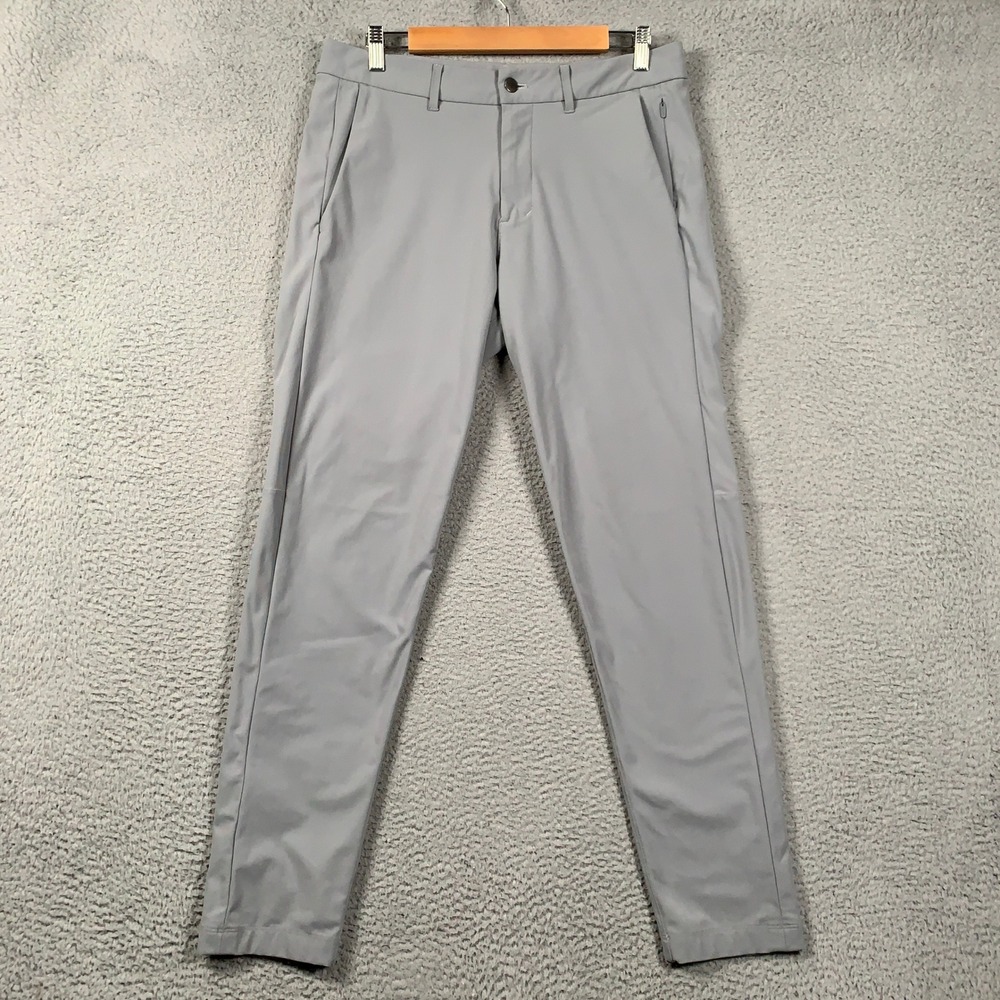 Lululemon Commission Pant Mens 32 x 30 Slim Grey Warpstreme Technical Chino Golf